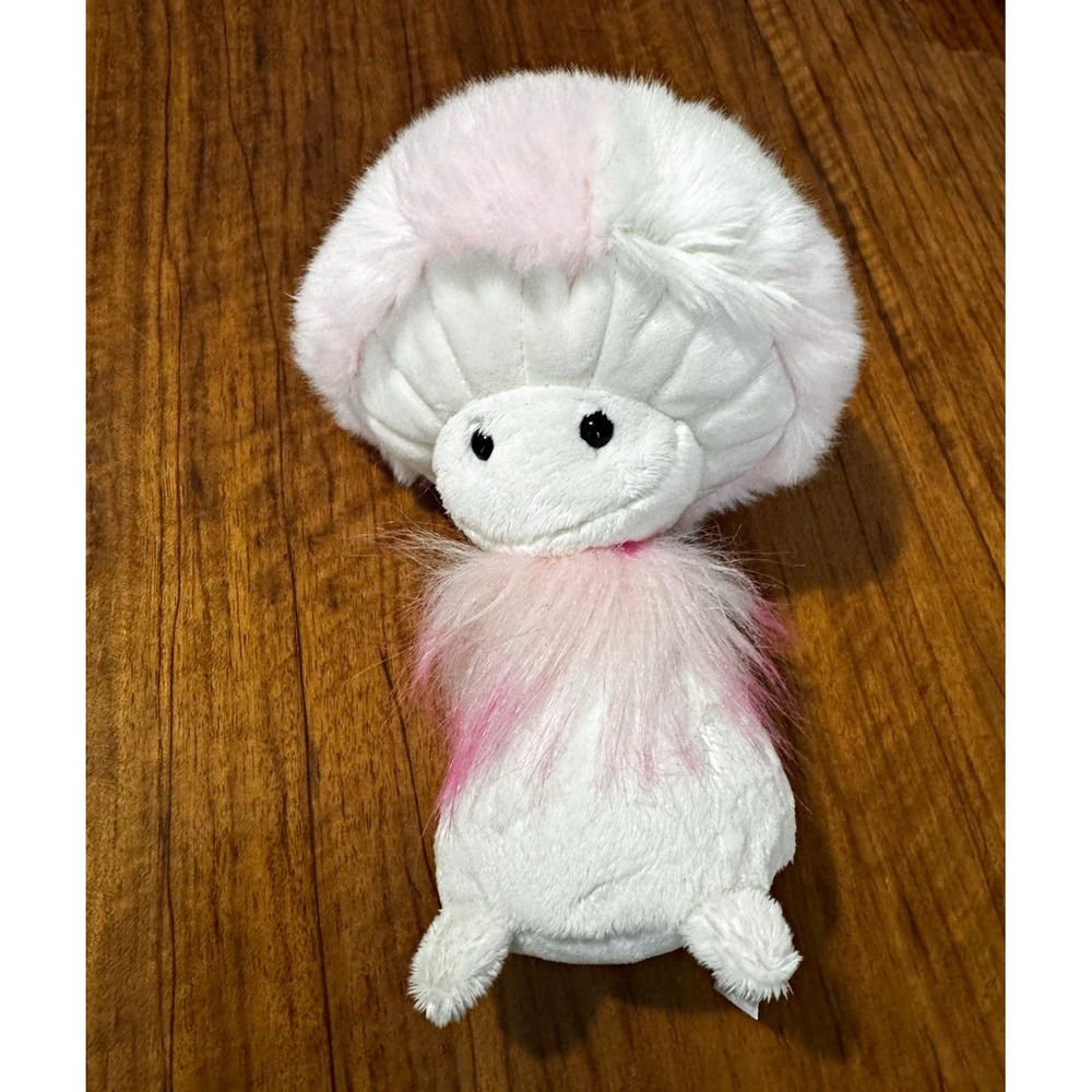 Aurora Palm Pals Pink White Mushroom Mini Plush Stuffed Animal 34277 5in